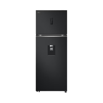 493L Top Freezer Fridge in Essence Matt Black with Water Dispenser & Auto Ice maker