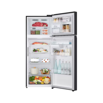 493L Top Freezer Fridge in Essence Matt Black with Water Dispenser & Auto Ice maker