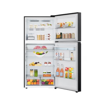 603L Top Freezer Fridge in Essence Matt Black with Water Dispenser & Auto Ice maker